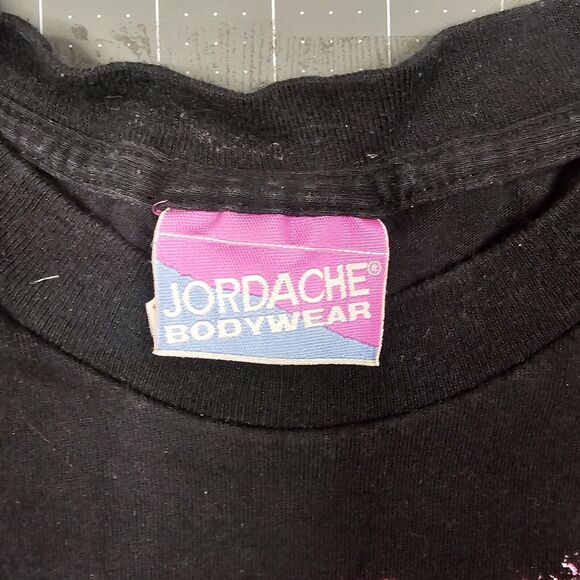 Vintage Jordache Tshirt Large Graphic Print Singlestitch 80s Minimalist Retro - Picture 4 of 10